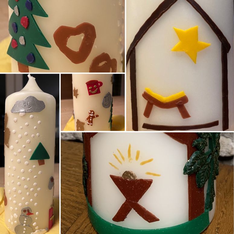Adventskerzen Collage